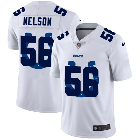 Indianapolis Colts #56 Quenton Nelson White Men's Nike Team Logo Dual Overlap Limited NFL Jersey