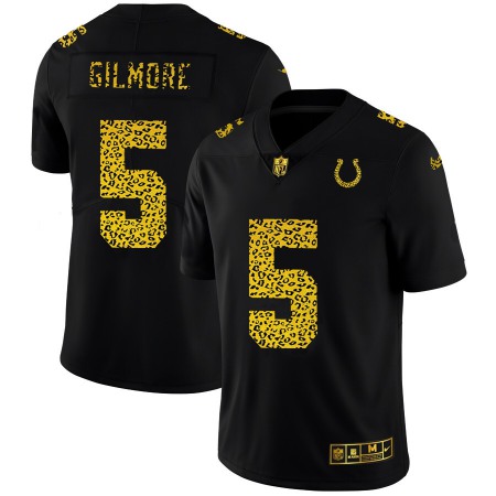 Indianapolis Colts #5 Stephon Gilmore Men's Nike Leopard Print Fashion Vapor Limited NFL Jersey Black