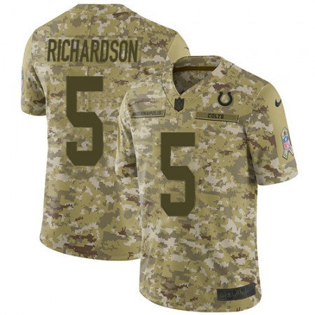 Nike Colts #5 Anthony Richardson Camo Men's Stitched NFL Limited 2018 Salute To Service Jersey