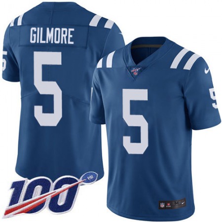 Nike Colts #5 Stephon Gilmore Royal Blue Team Color Men's Stitched NFL 100th Season Vapor Limited Jersey