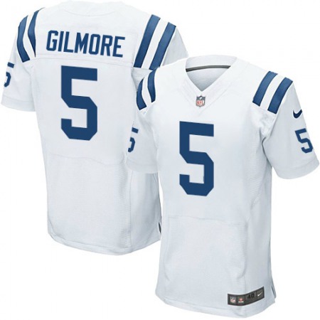 Nike Colts #5 Stephon Gilmore White Men's Stitched NFL Elite Jersey