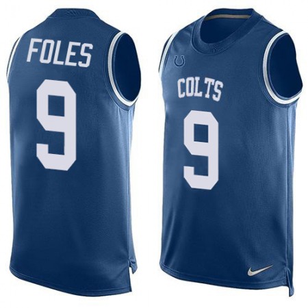 Nike Colts #9 Nick Foles Royal Blue Team Color Men's Stitched NFL Limited Tank Top Jersey