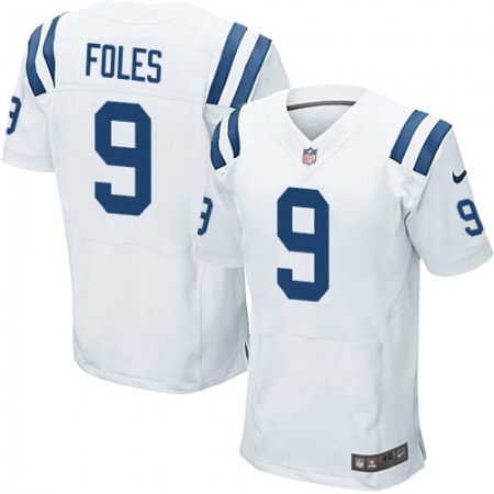 Nike Colts #9 Nick Foles White Men's Stitched NFL Elite Jersey