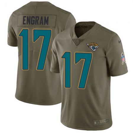 Nike Jaguars #17 Evan Engram Olive Men's Stitched NFL Limited 2017 Salute To Service Jersey