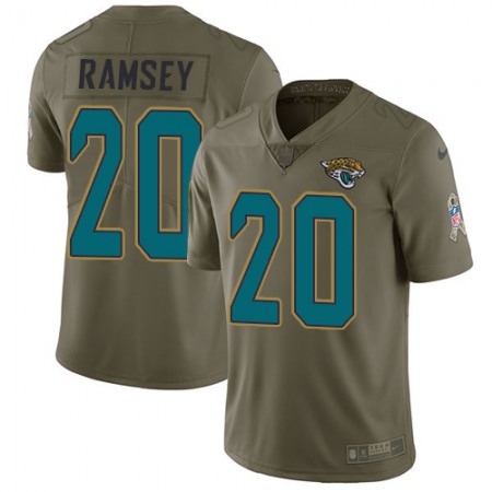 Nike Jaguars #20 Jalen Ramsey Olive Men's Stitched NFL Limited 2017 Salute to Service Jersey