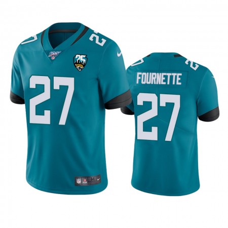 Nike Jaguars #27 Leonard Fournette Teal 25th Anniversary Vapor Limited Stitched NFL 100th Season Jersey