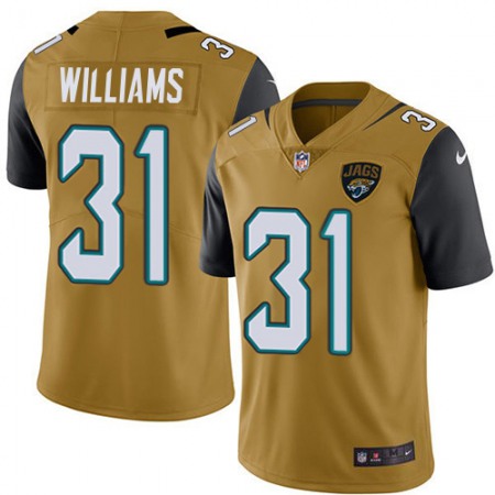 Nike Jaguars #31 Darious Williams Gold Men's Stitched NFL Limited Rush Jersey