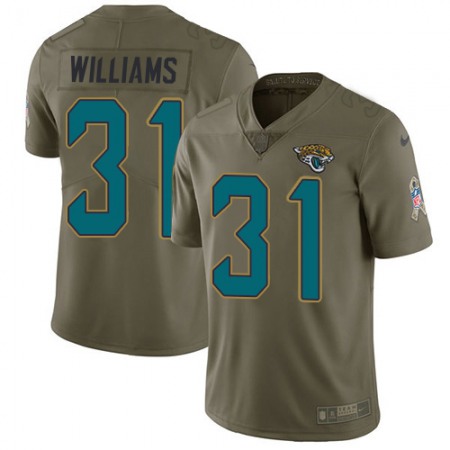 Nike Jaguars #31 Darious Williams Olive Men's Stitched NFL Limited 2017 Salute To Service Jersey