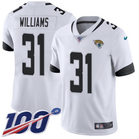 Nike Jaguars #31 Darious Williams White Men's Stitched NFL 100th Season Vapor Limited Jersey