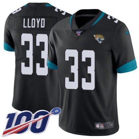 Nike Jaguars #33 Devin Lloyd Black Team Color Men's Stitched NFL 100th Season Vapor Limited Jersey