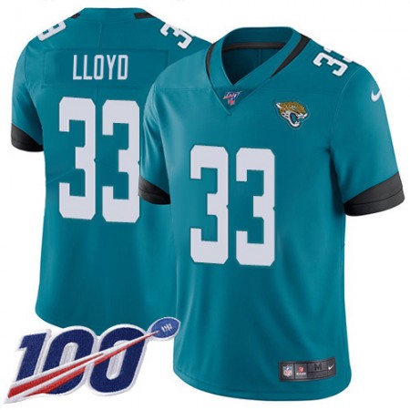 Nike Jaguars #33 Devin Lloyd Teal Green Alternate Men's Stitched NFL 100th Season Vapor Limited Jersey