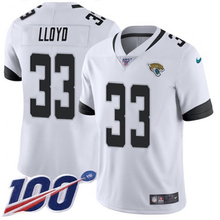 Nike Jaguars #33 Devin Lloyd White Men's Stitched NFL 100th Season Vapor Limited Jersey