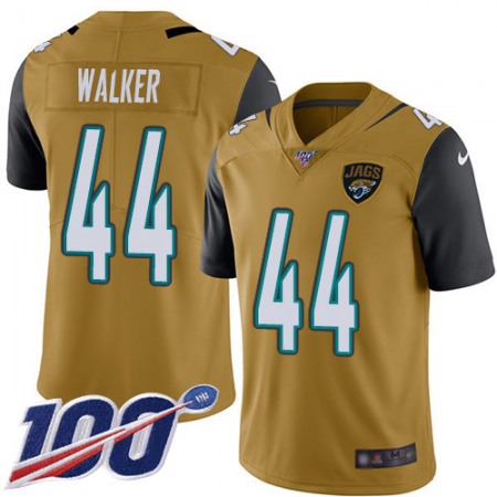 Nike Jaguars #44 Travon Walker Gold Men's Stitched NFL Limited Rush 100th Season Jersey