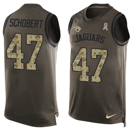 Nike Jaguars #47 Joe Schobert Green Men's Stitched NFL Limited Salute To Service Tank Top Jersey