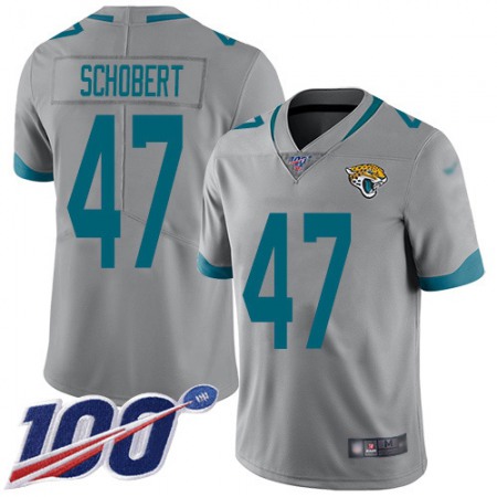 Nike Jaguars #47 Joe Schobert Silver Men's Stitched NFL Limited Inverted Legend 100th Season Jersey