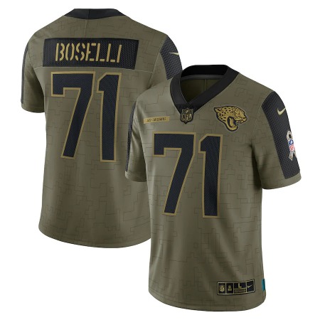 Jacksonville Jaguars #71 Tony Boselli Olive Nike 2021 Salute To Service Limited Player Jersey