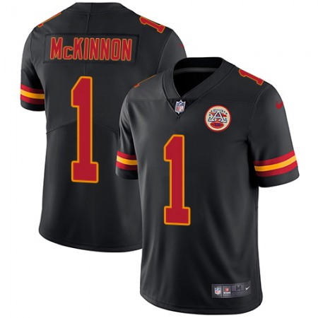 Nike Chiefs #1 Jerick McKinnon Black Men's Stitched NFL Limited Rush Jersey
