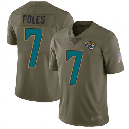 Nike Jaguars #7 Nick Foles Olive Men's Stitched NFL Limited 2017 Salute to Service Jersey