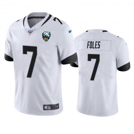 Nike Jaguars #7 Nick Foles White 25th Anniversary Vapor Limited Stitched NFL 100th Season Jersey