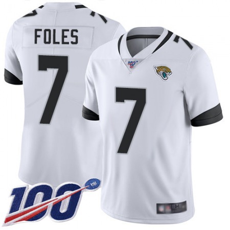 Nike Jaguars #7 Nick Foles White Men's Stitched NFL 100th Season Vapor Limited Jersey