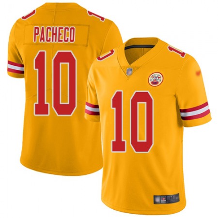 Nike Chiefs #10 Isiah Pacheco Gold Men's Stitched NFL Limited Inverted Legend Jersey