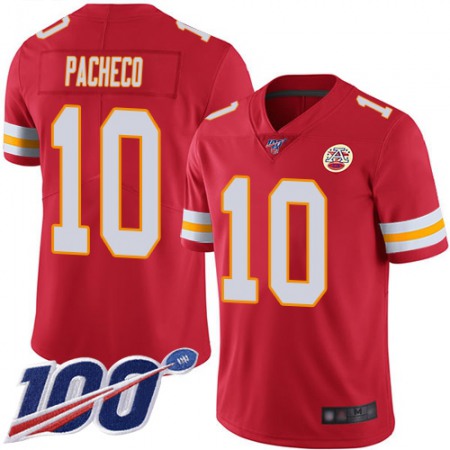 Nike Chiefs #10 Isiah Pacheco Red Team Color Men's Stitched NFL 100th Season Vapor Limited Jersey