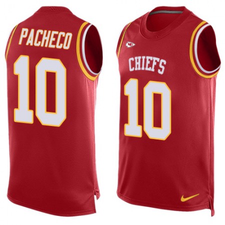 Nike Chiefs #10 Isiah Pacheco Red Team Color Men's Stitched NFL Limited Tank Top Jersey