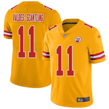 Nike Chiefs #11 Marquez Valdes-Scantling Gold Men's Stitched NFL Limited Inverted Legend Jersey