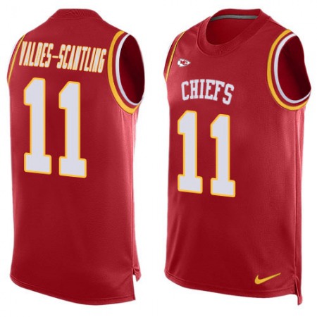 Nike Chiefs #11 Marquez Valdes-Scantling Red Team Color Men's Stitched NFL Limited Tank Top Jersey