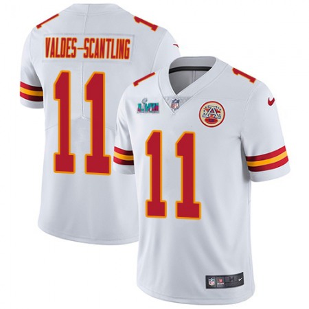 Nike Chiefs #11 Marquez Valdes-Scantling White Super Bowl LVII Patch Men's Stitched NFL Vapor Untouchable Limited Jersey