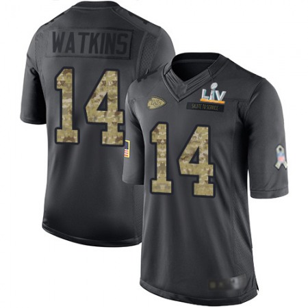 Nike Chiefs #14 Sammy Watkins Black Men's Super Bowl LV Bound Stitched NFL Limited 2016 Salute to Service Jersey