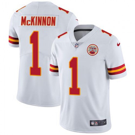 Nike Chiefs #1 Jerick McKinnon White Men's Stitched NFL Vapor Untouchable Limited Jersey