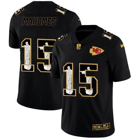 Kansas City Chiefs #15 Patrick Mahomes Nike Carbon Black Vapor Cristo Redentor Limited NFL Jersey