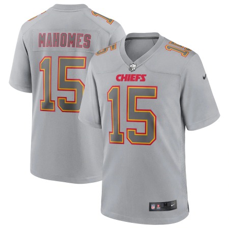 Kansas City Chiefs #15 Patrick Mahomes Nike Men's Gray Atmosphere Fashion Game Jersey