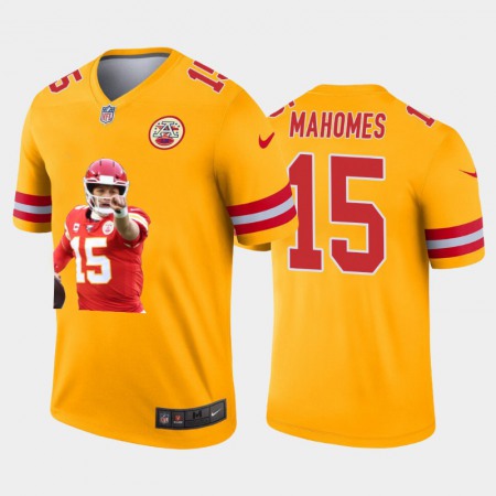 Kansas City Chiefs #15 Patrick Mahomes Nike Team Hero 1 Vapor Limited NFL Jersey Yellow
