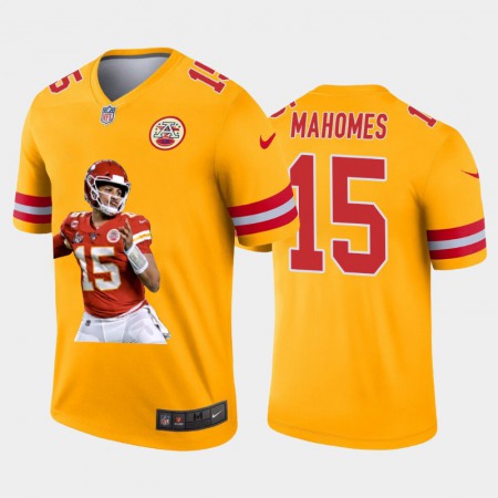 Kansas City Chiefs #15 Patrick Mahomes Nike Team Hero 3 Vapor Limited NFL Jersey Yellow