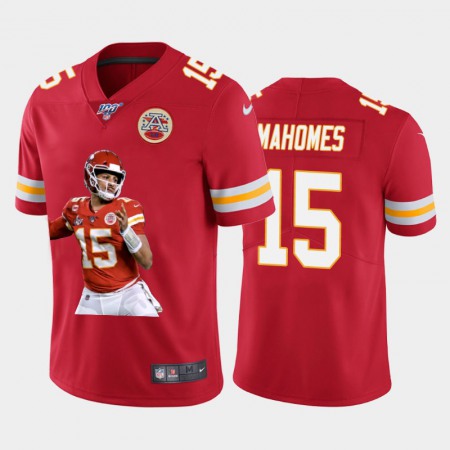 Kansas City Chiefs #15 Patrick Mahomes Nike Team Hero Vapor Limited NFL 100 Jersey Red