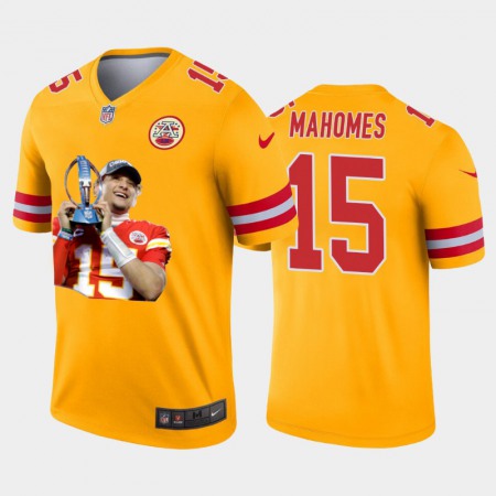 Kansas City Chiefs #15 Patrick Mahomes Nike Team Hero Vapor Limited NFL Jersey Yellow