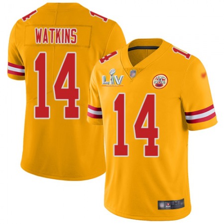 Nike Chiefs #14 Sammy Watkins Gold Men's Super Bowl LV Bound Stitched NFL Limited Inverted Legend Jersey