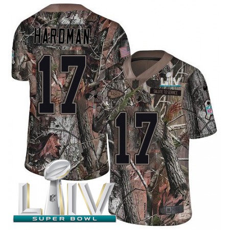 Nike Chiefs #17 Mecole Hardman Camo Super Bowl LIV 2020 Men's Stitched NFL Limited Rush Realtree Jersey