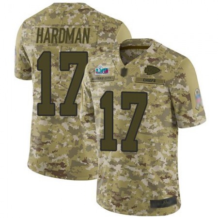 Nike Chiefs #17 Mecole Hardman Camo Super Bowl LVII Patch Men's Stitched NFL Limited 2018 Salute To Service Jersey