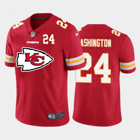 Kansas City Chiefs #24 DeAndre Washington Red Men's Nike Big Team Logo Player Vapor Limited NFL Jersey