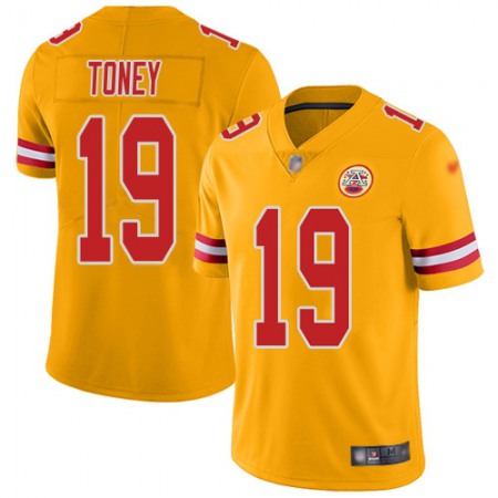 Nike Chiefs #19 Kadarius Toney Gold Men's Stitched NFL Limited Inverted Legend Jersey