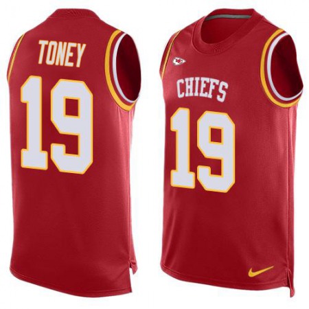 Nike Chiefs #19 Kadarius Toney Red Team Color Men's Stitched NFL Limited Tank Top Jersey
