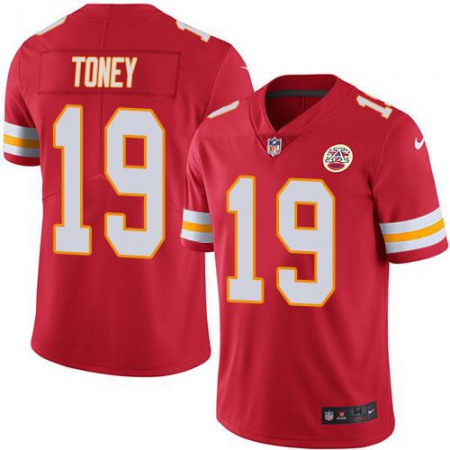 Nike Chiefs #19 Kadarius Toney Red Team Color Men's Stitched NFL Vapor Untouchable Limited Jersey