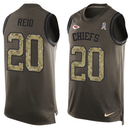 Nike Chiefs #20 Justin Reid Green Men's Stitched NFL Limited Salute To Service Tank Top Jersey