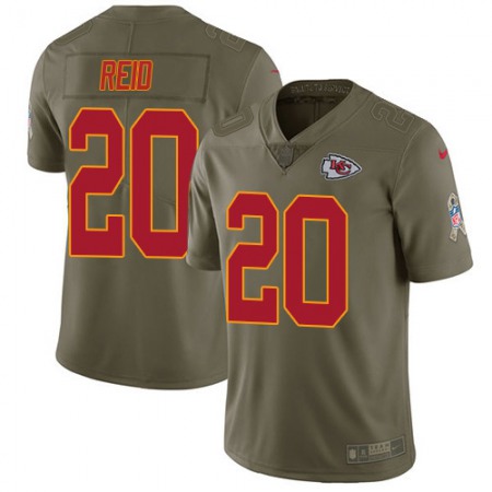 Nike Chiefs #20 Justin Reid Olive Men's Stitched NFL Limited 2017 Salute to Service Jersey