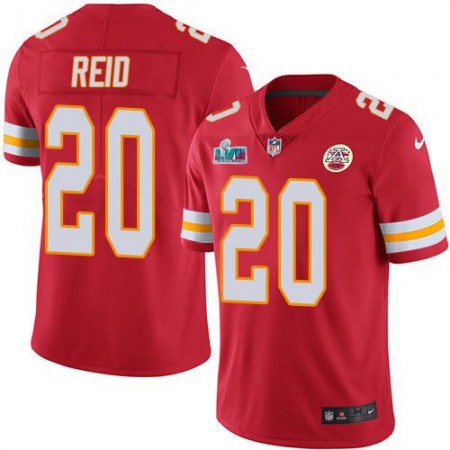 Nike Chiefs #20 Justin Reid Red Team Color Super Bowl LVII Patch Men's Stitched NFL Vapor Untouchable Limited Jersey