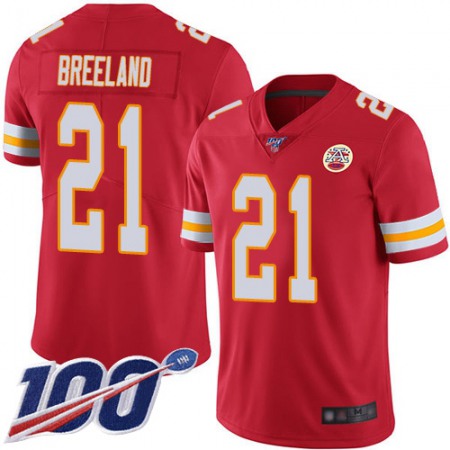 Nike Chiefs #21 Bashaud Breeland Red Team Color Men's Stitched NFL 100th Season Vapor Limited Jersey