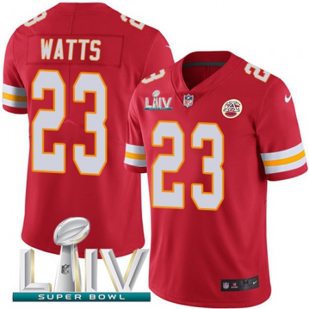 Nike Chiefs #23 Armani Watts Red Super Bowl LIV 2020 Team Color Men's Stitched NFL Vapor Untouchable Limited Jersey